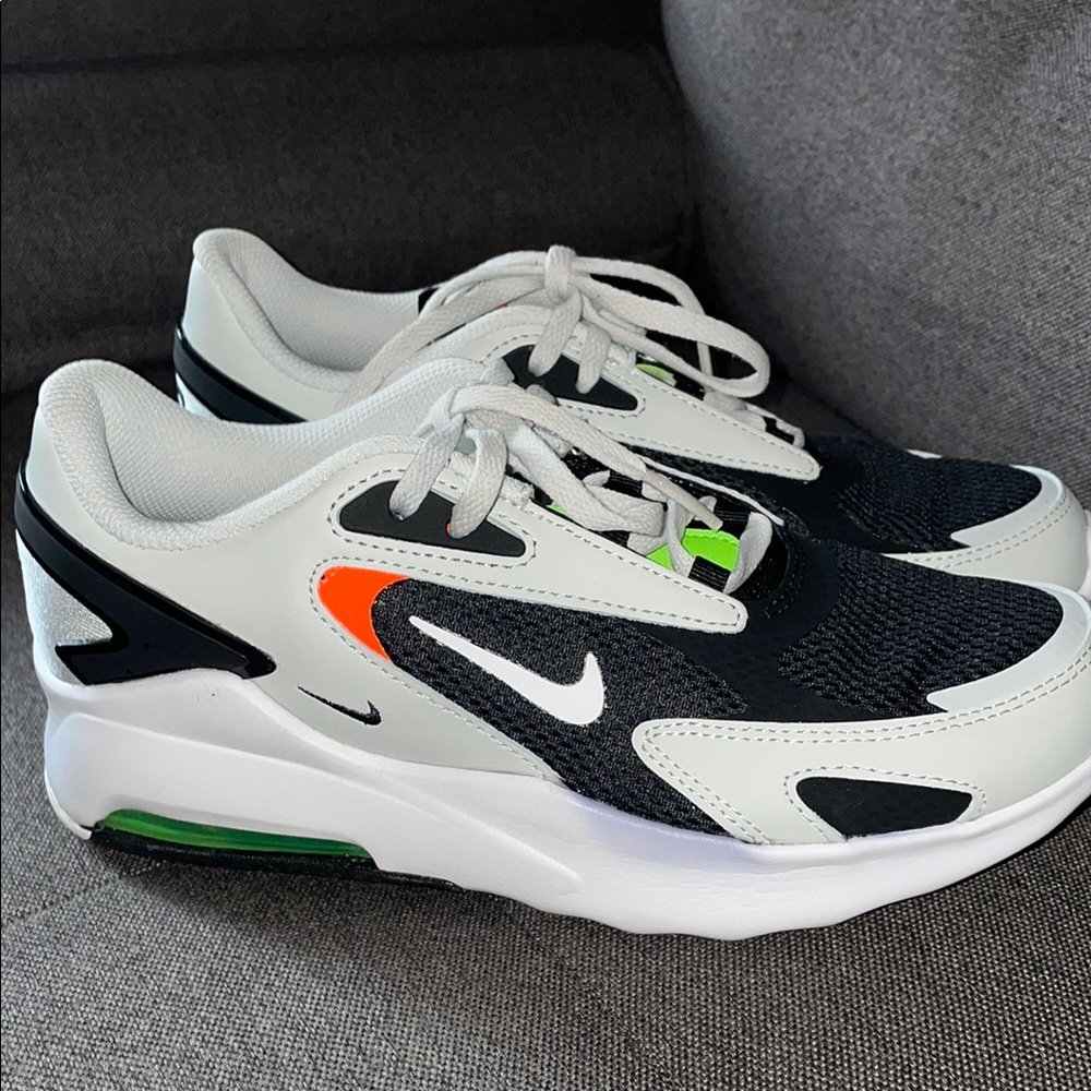 Nike Black and White Sneakers with Orange Accent